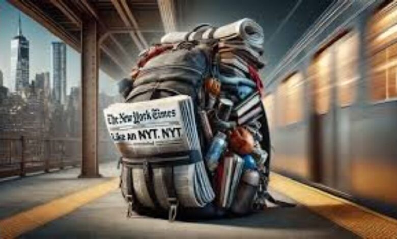 like an overstuffed backpack nyt